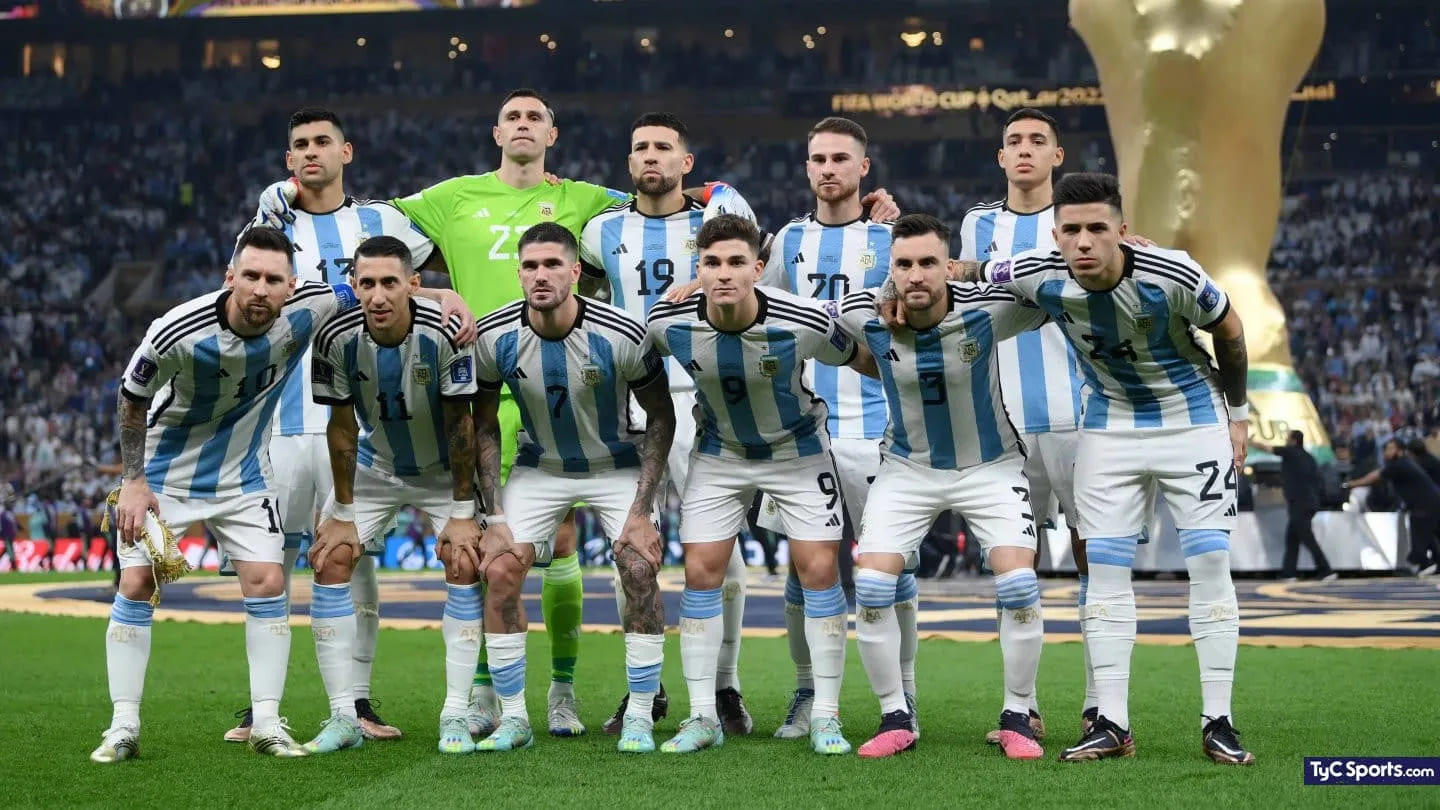teamfoto voor Argentina