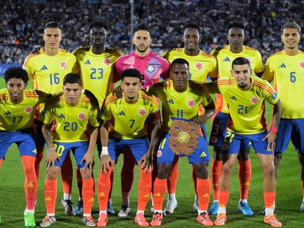 teamfoto voor Colombia