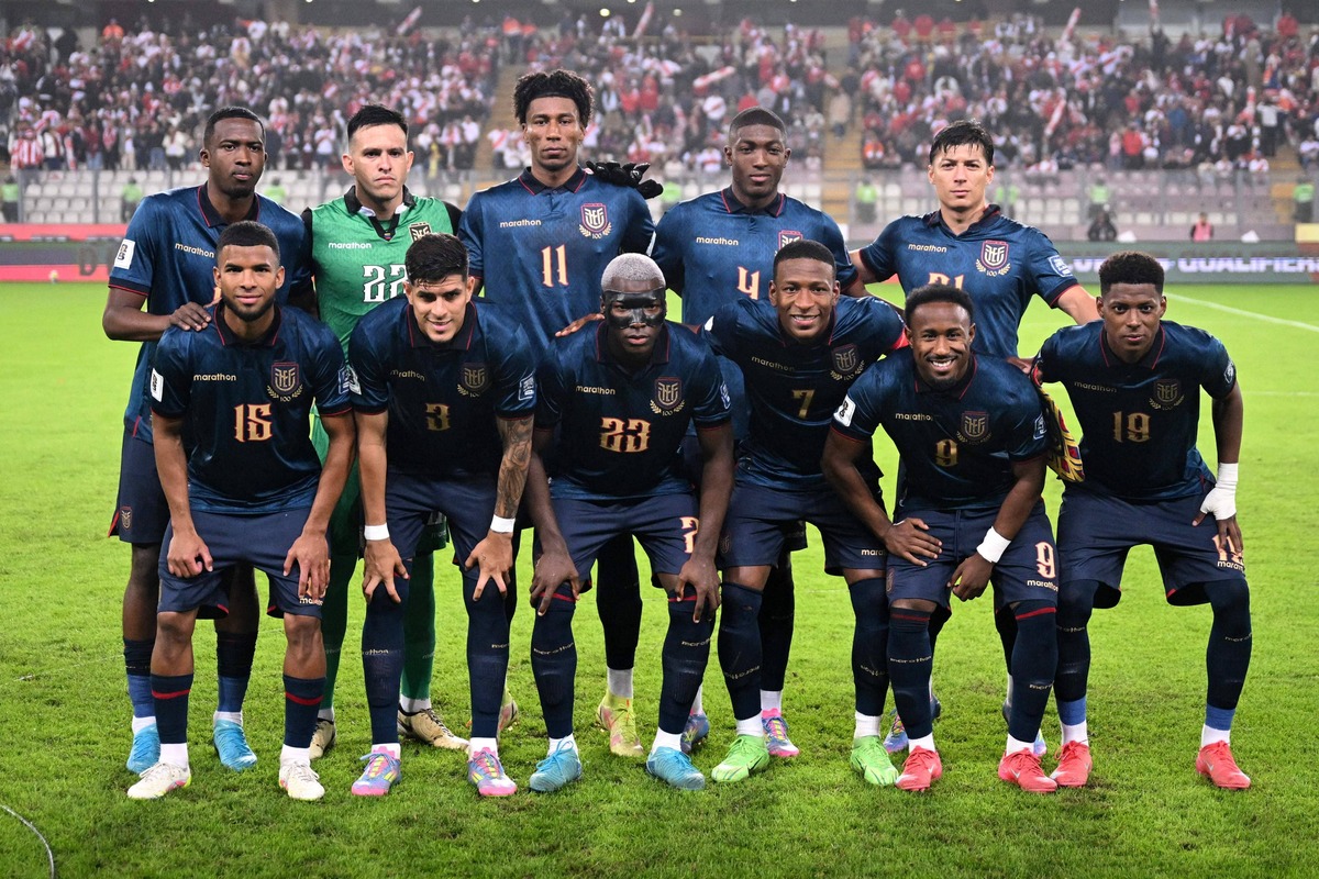 teamfoto voor Ecuador