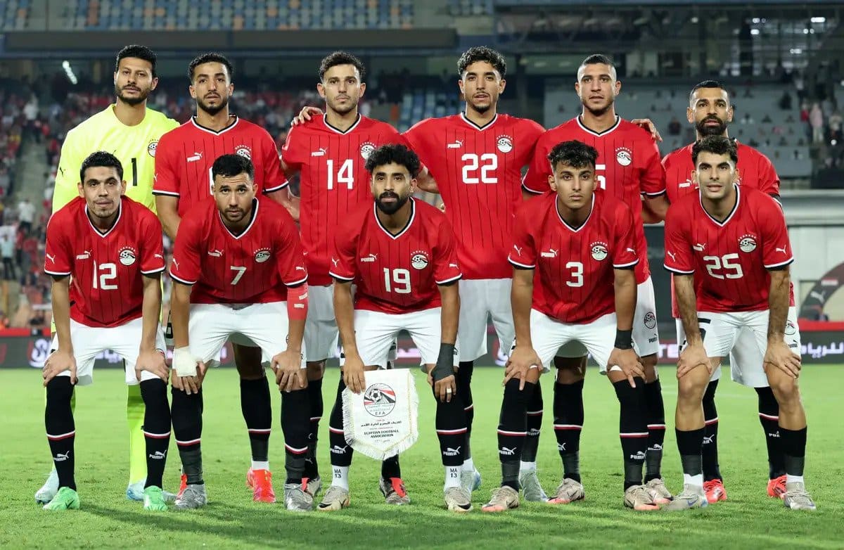 teamfoto voor Egipto