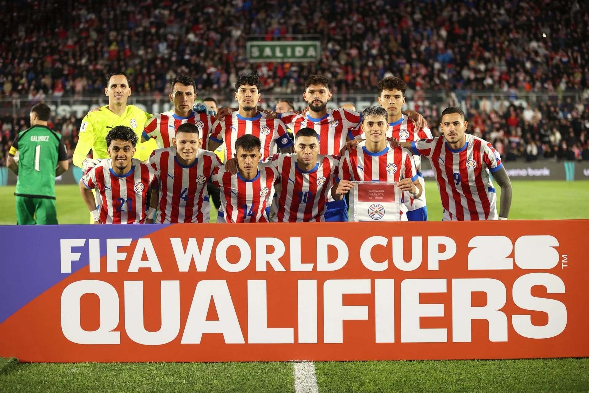 teamfoto voor Paraguay