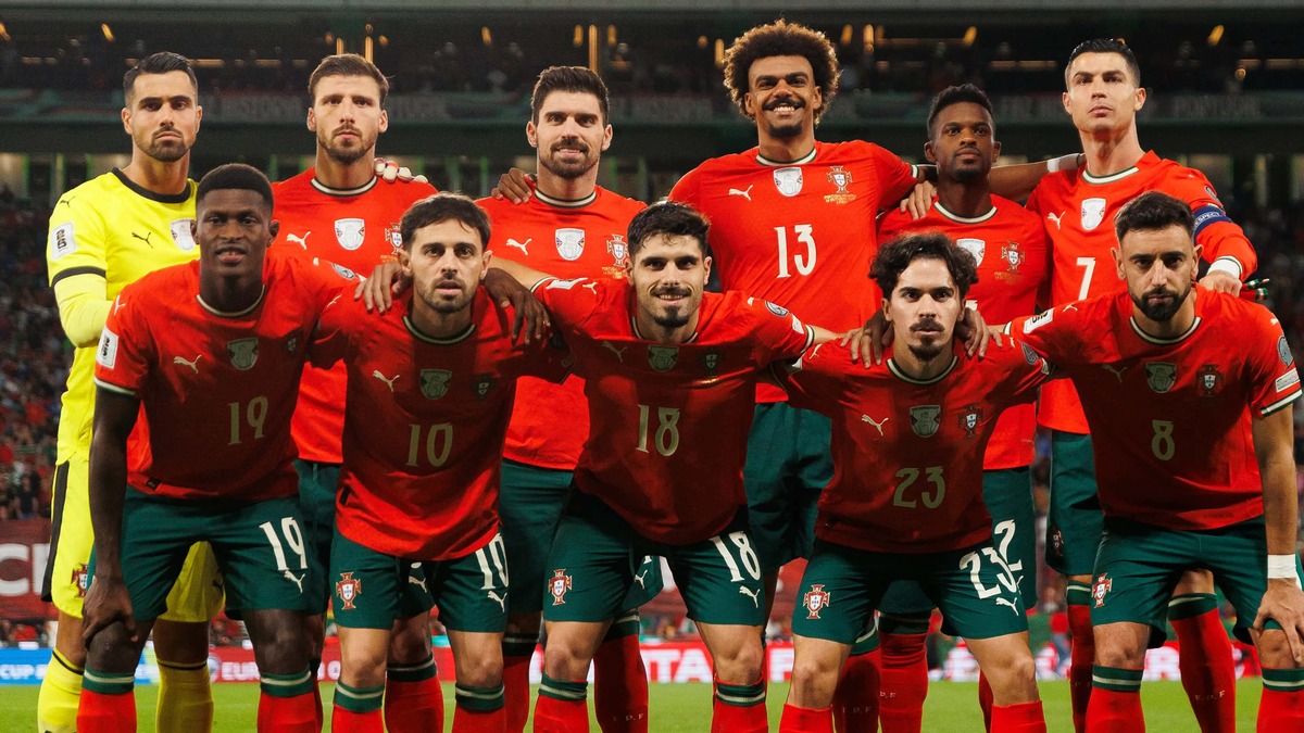 teamfoto voor Portugal