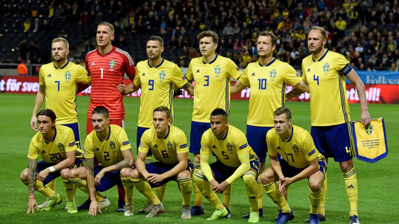 teamfoto voor Sweden