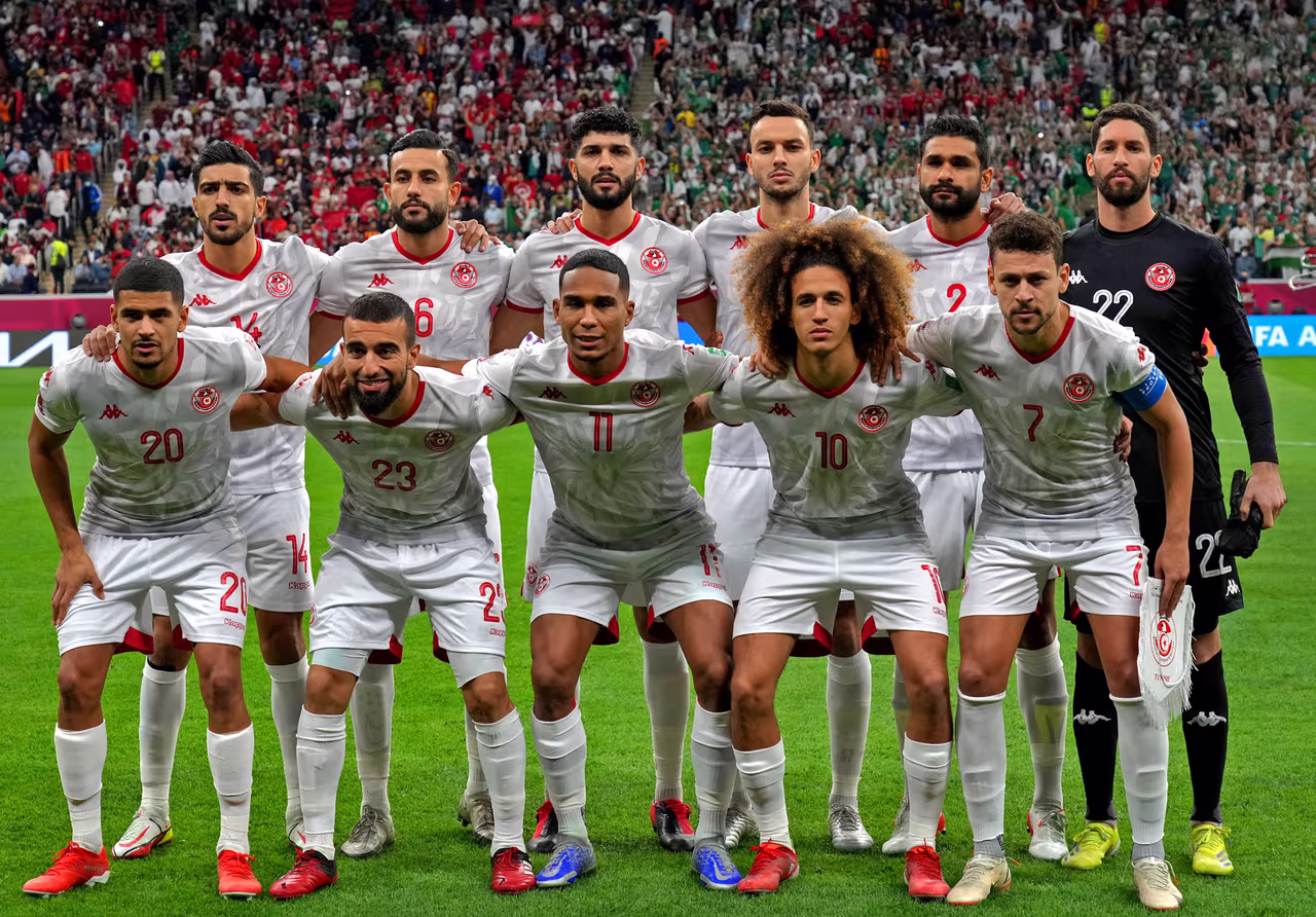 teamfoto voor Tunisia